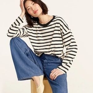 J crew essential wide sleeve tee shirt stripes